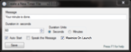 A picture of the create a new launcher dialog with the maximize on launch emphisized.